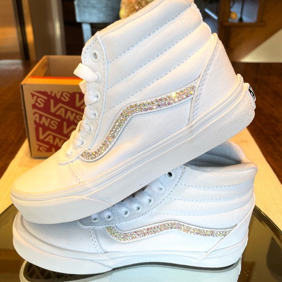 Vans - Custom Bling - Youth,  Ward-Hi size 13 - Picture 2 of 15